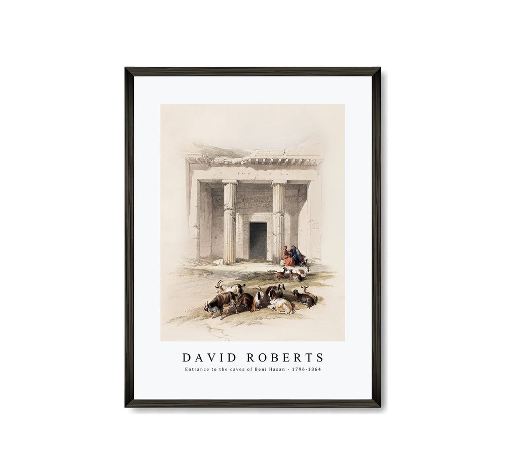 David roberts - Entrance to the caves of Beni Hasan-1796-1864