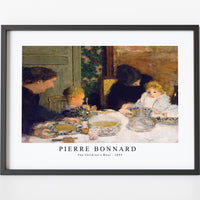 Pierre Bonnard - The Children's Meal (1895)