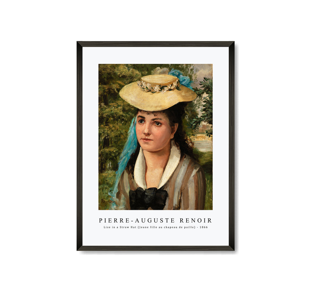 Pierre Auguste Renoir - Lise in a Straw Hat (Jeune fille au chapeau de paille) 1866