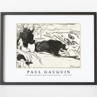 Paul Gauguin - Two Washing Women Wash Clothes by Water 1900-1939