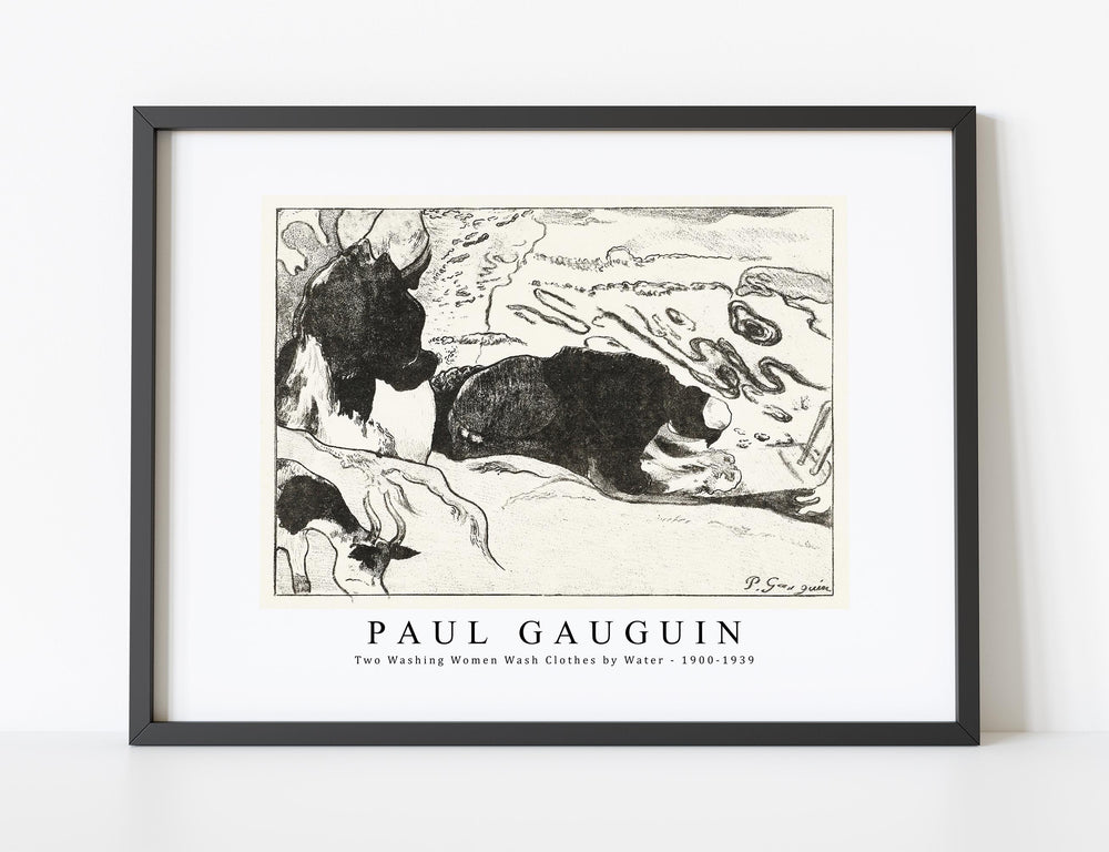 Paul Gauguin - Two Washing Women Wash Clothes by Water 1900-1939
