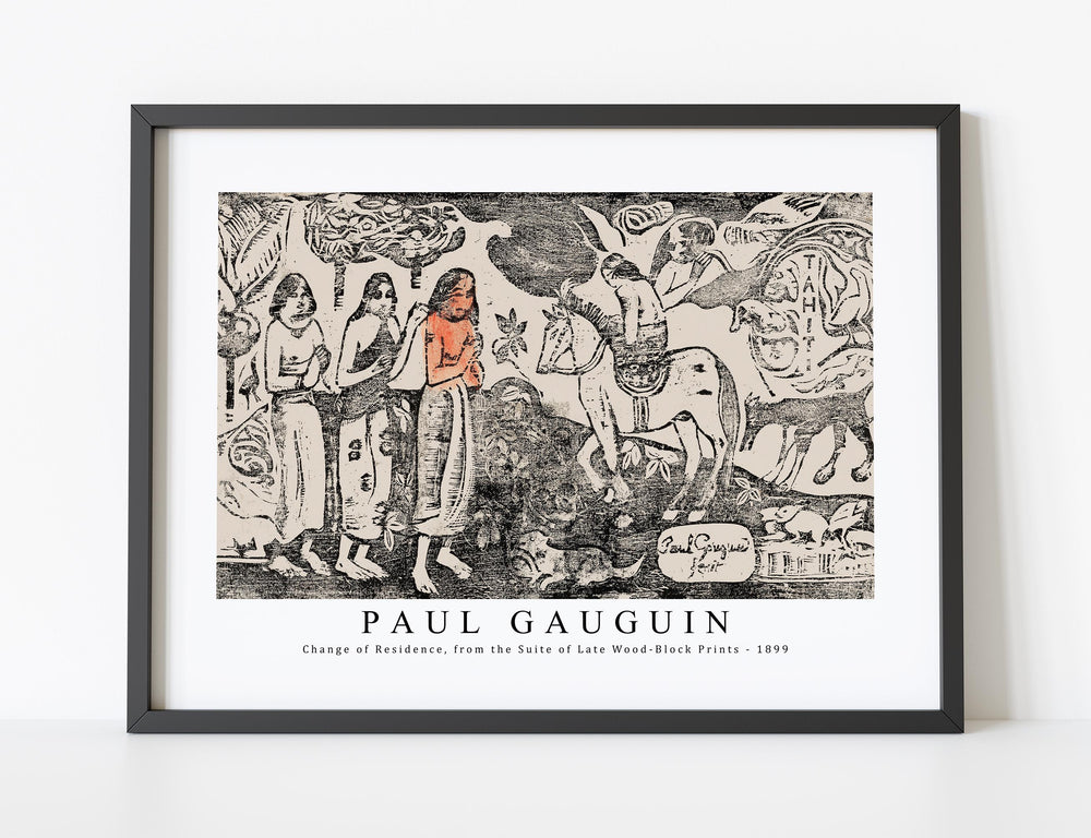 Paul gauguin - Change of Residence, from the Suite of Late Wood-Block Prints 1899