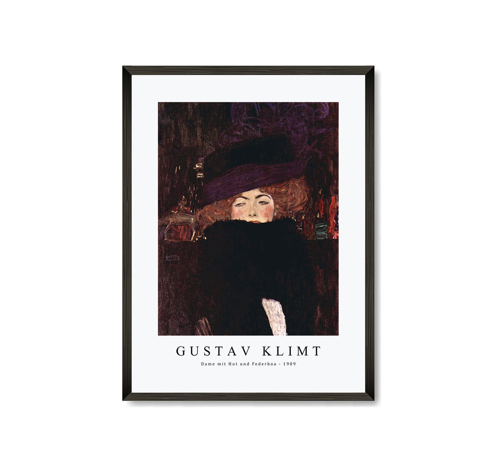 Gustav Klimt - Dame mit Hut und Federboa 1909