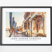 John Singer Sargent - Gondola Moorings on the Grand Canal (ca. 1904–1907)