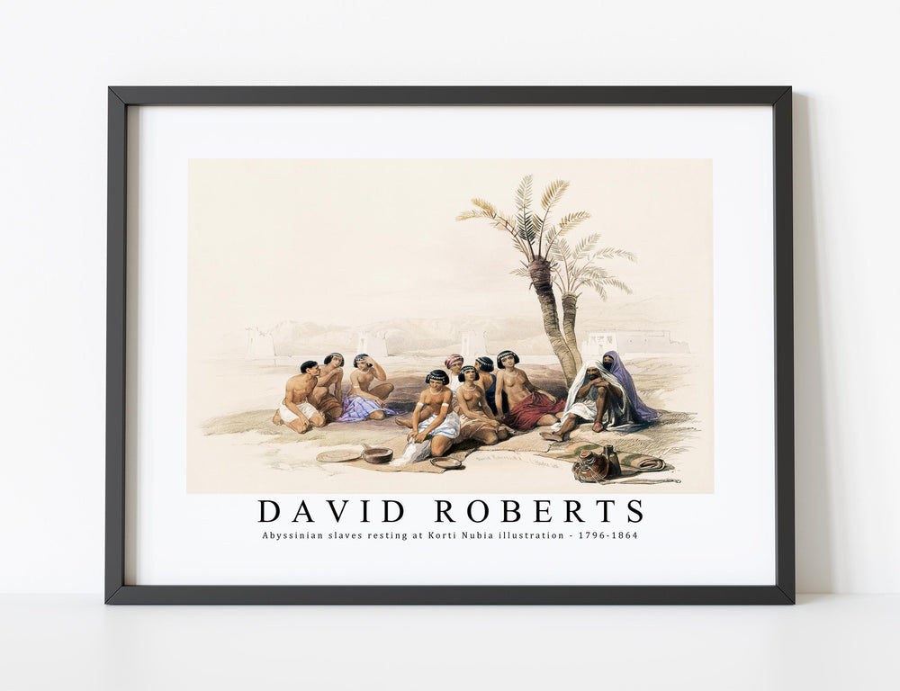 David roberts - Abyssinian slaves resting at Korti Nubia illustration-1796-1864