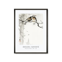 Ohara Koson - Two gray starlings (1900 - 1936) by Ohara Koson (1877-1945)