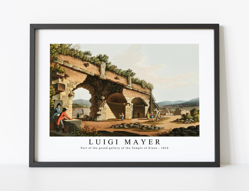 Luigi Mayer - Part of the grand gallery of the Temple of Diana (1810)