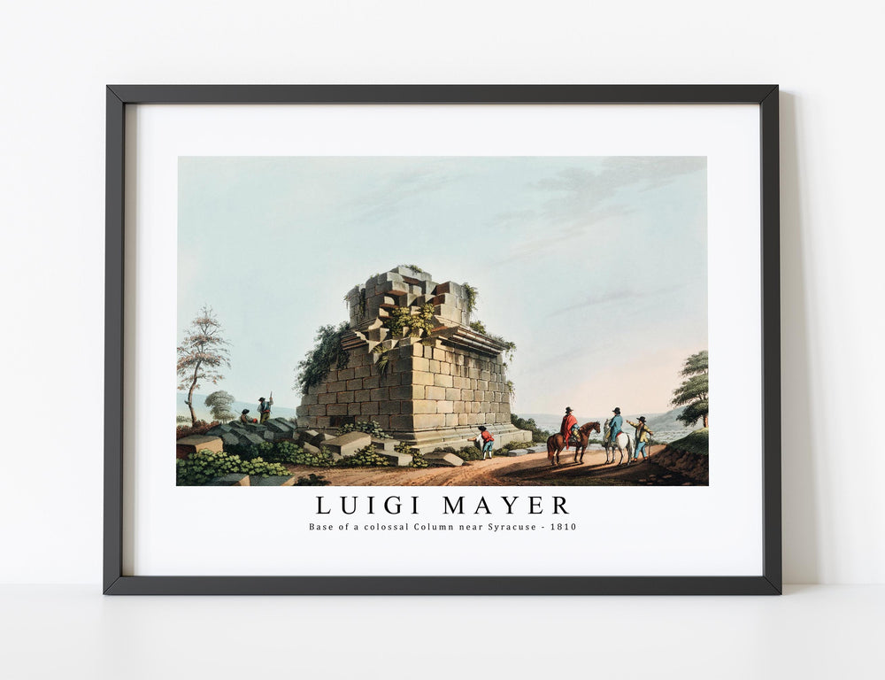 Luigi Mayer - Base of a colossal Column near Syracuse from Views in the Ottoman Dominions, in Europe, in Asia, and some of the Mediterranean islands (1810)