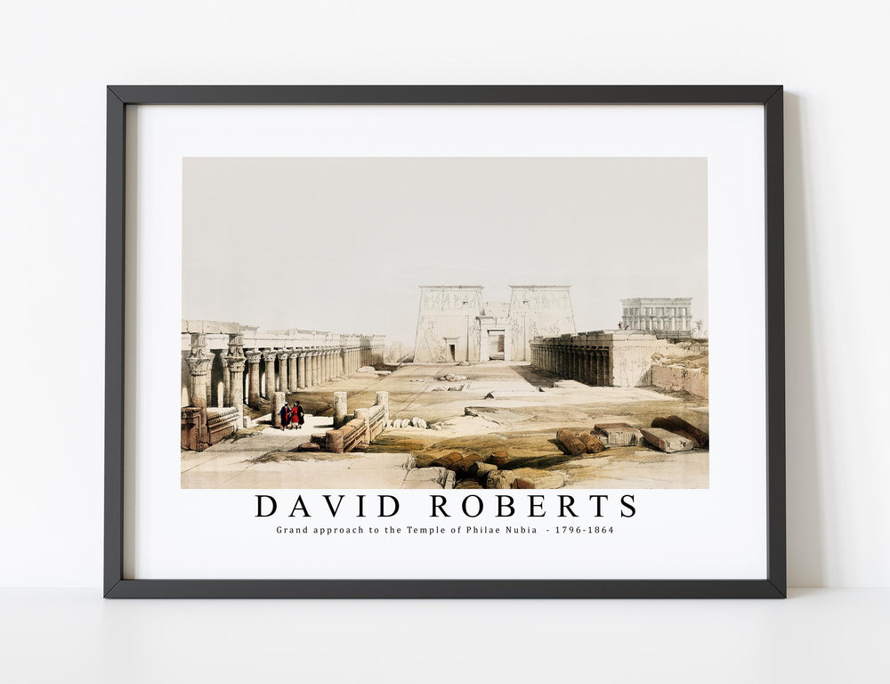 David Roberts - Grand approach to the Temple of Philae Nubia-1796-1864