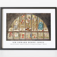 Sir Edward Burne Jones - Wars of the Roses - Edward IV, Henry VI, St George with Allegory (1862–64)