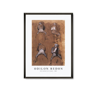 
              Odilon Redon - Four Studies of a Jockey 1866
            