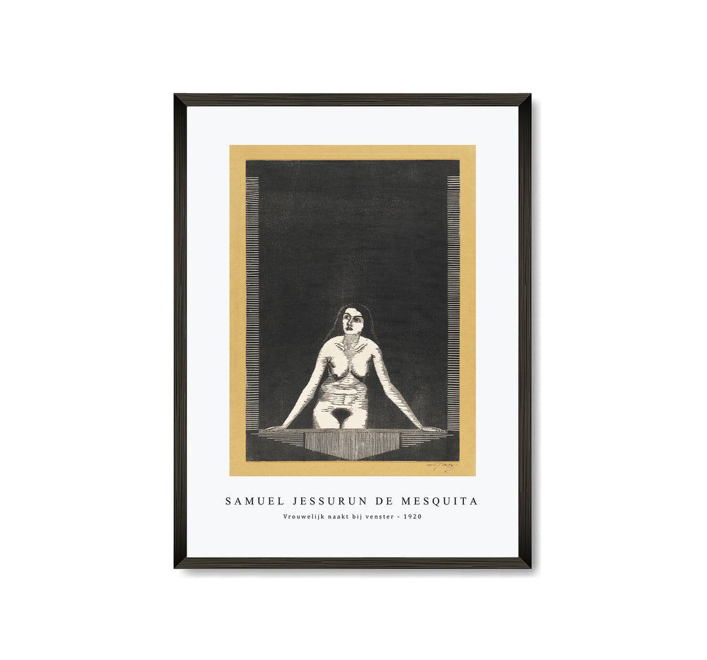 Samuel Jessurun De Mesquita - Vrouwelijk naakt bij venster (1920)