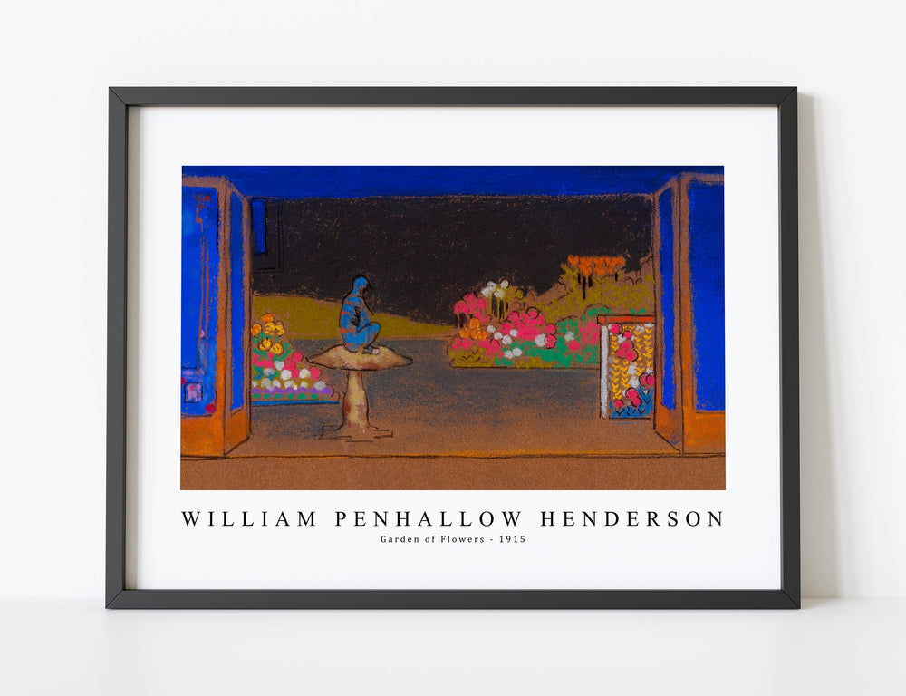 william penhallow henderson - Garden of Flowers-1915