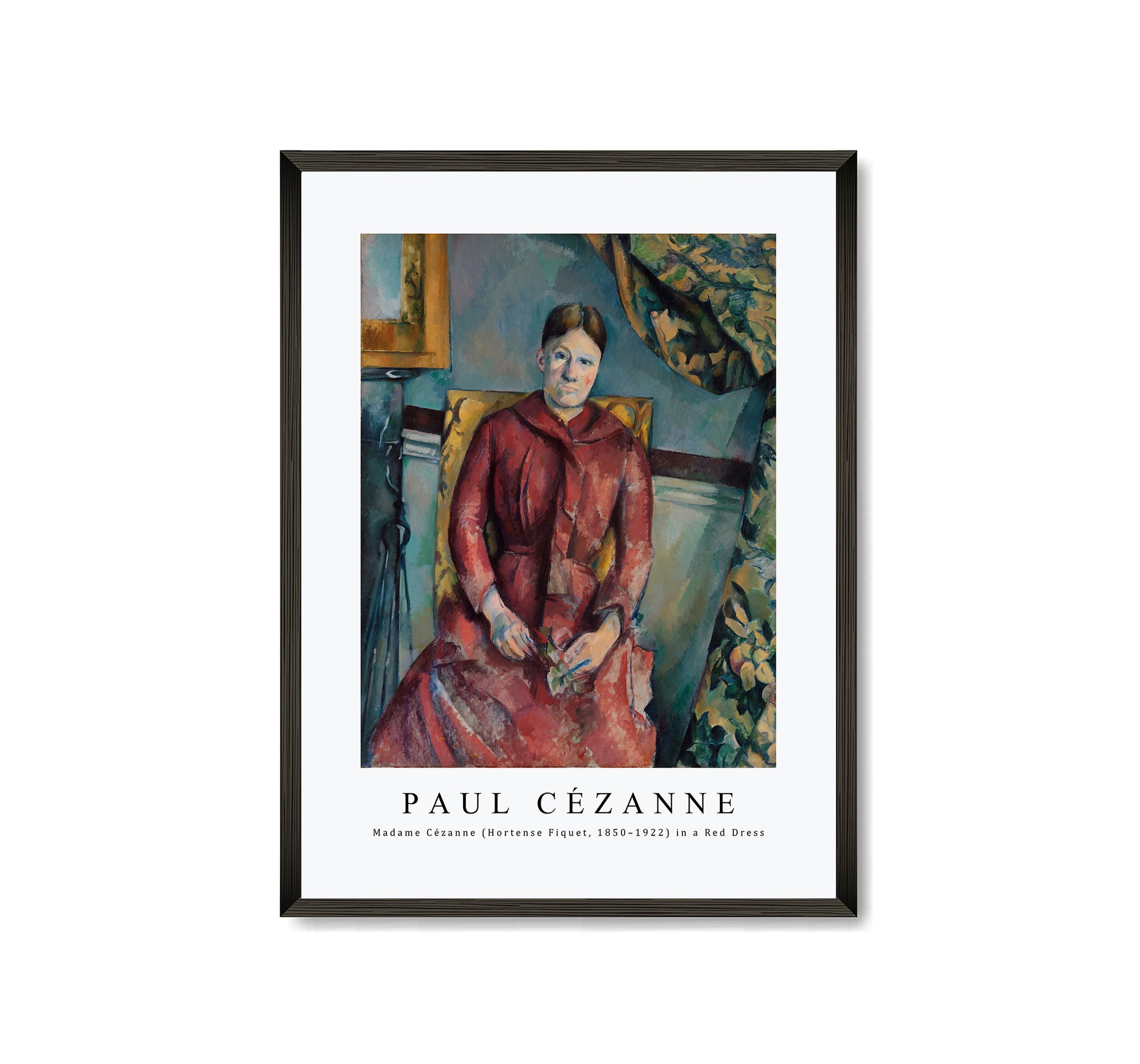 madame cezanne in a red dress Paul Cezanne