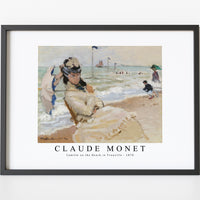 Claude Monet - Camille on the Beach in Trouville 1870