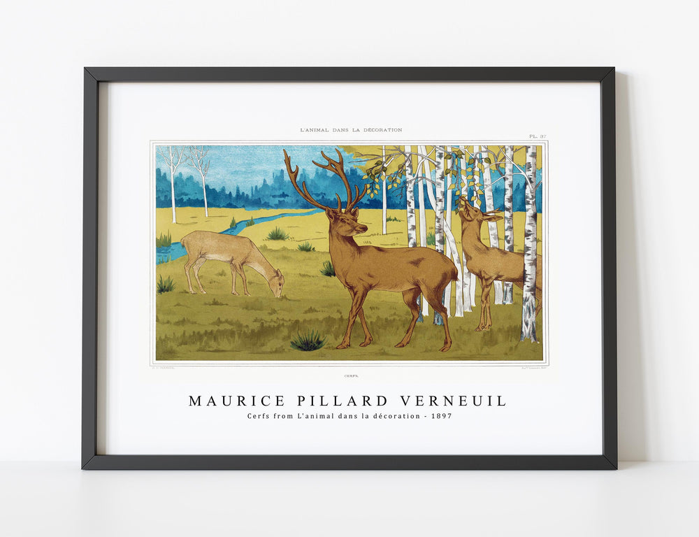 Maurice Pillard Verneuil - Cerfs from L'animal dans la décoration (1897)