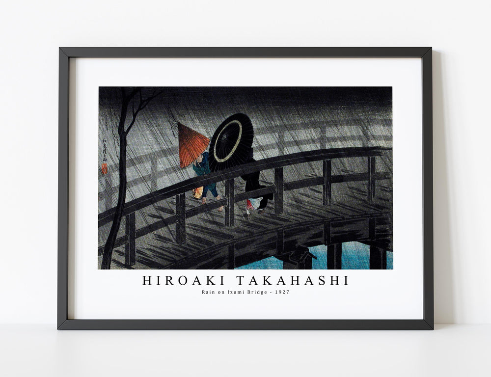Hiroaki Takahashi - Rain on Izumi Bridge (1927)