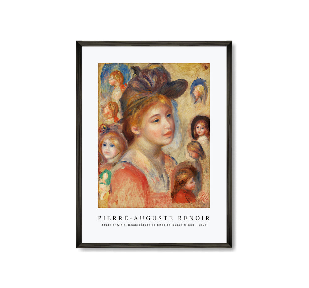 Pierre Auguste Renoir - Study of Girls' Heads (Étude de têtes de jeunes filles) 1893