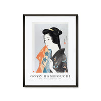 Goyo Hashiguchi - Woman Holding a Hand Towel 1921