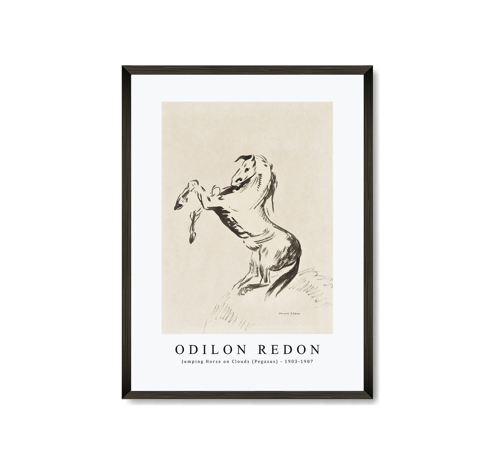 Odilon Redon - Jumping Horse on Clouds (Pegasus) 1903-1907