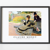 Claude Monet - Camille Monet on a Garden Bench 1873