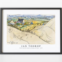 Jan Toorop - View from the dunes on Koog in Texel (1917)