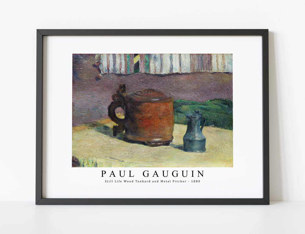 Paul Gauguin - Still Life Wood Tankard and Metal Pitcher 1880