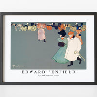 Edward Penfield - Man and woman on street