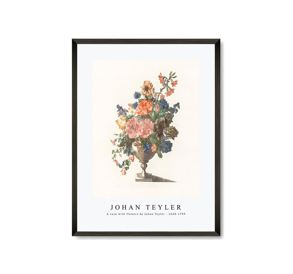 Johan Teyler - A vase with flowers by Johan Teyler (1648-1709)