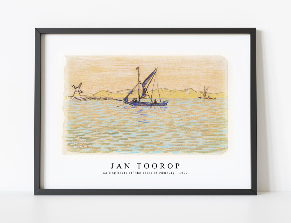Jan Toorop - Sailing boats off the coast of Domburg (1907)