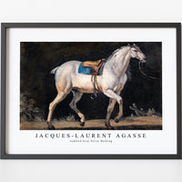 Jacques Laurent Agasse - Saddled Gray Horse Walking