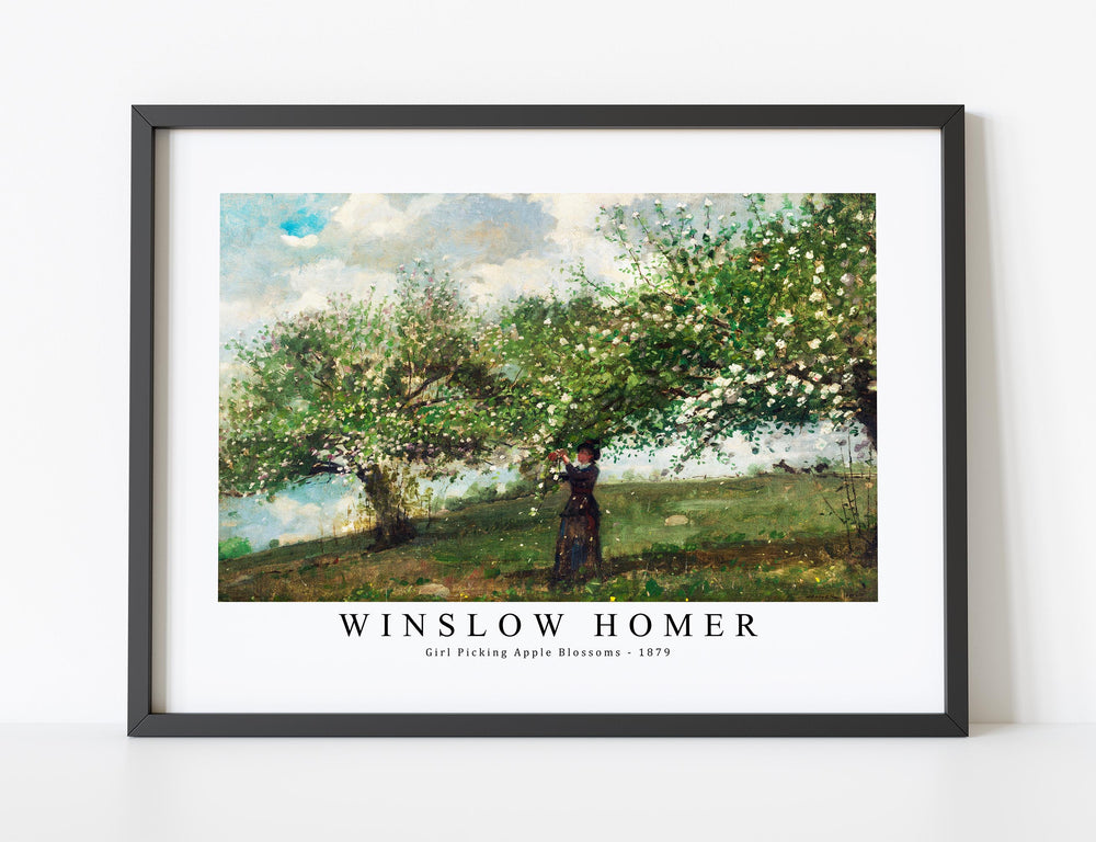 winslow homer - Girl Picking Apple Blossoms-1879
