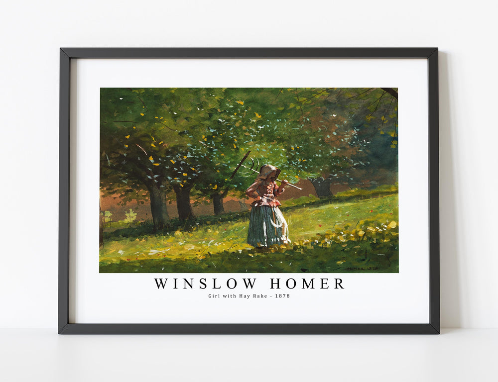 winslow homer - Girl with Hay Rake-1878