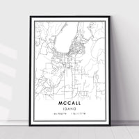 McCall, Idaho Modern Map Print 