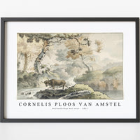 Cornelis ploos van amstel - Boslandschap met stier-1821