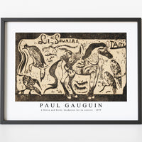 Paul Gauguin - A Horse and Birds, headpiece for Le sourire 1889