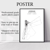 
              Jordan Scandinavian Style Map Print 
            