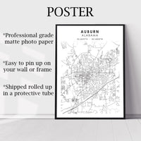 
              Columbia, Missouri Scandinavian Map Print 
            
