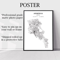 
              Armenia, Asia Scandinavian Style Map Print 
            