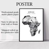 
              Africa Scandinavian Style Map Print 
            