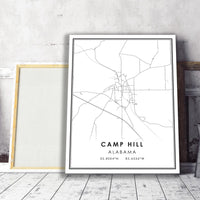 
              Camp Hill, Alabama Modern Map Print 
            