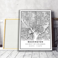 
              Washington, District of Columbia Modern Map Print 
            