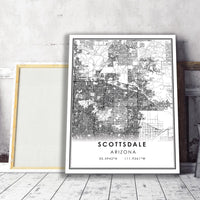 Scottsdale, Arizona Modern Map Print