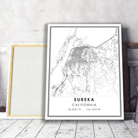 
              Eureka, California Modern Map Print 
            