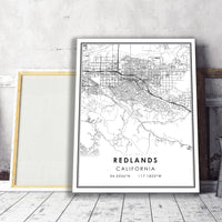 
              Redlands, California Modern Map Print 
            