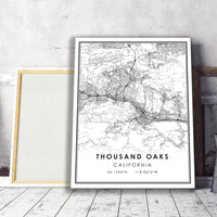 
              Thousand Oaks, California Modern Map Print 
            