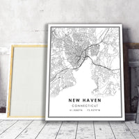 
              New Haven, Connecticut Modern Map Print 
            