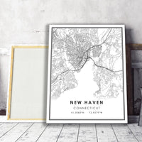 New Haven, Connecticut Modern Map Print 