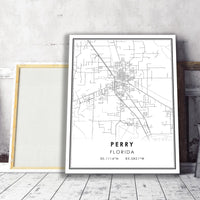 
              Perry, Florida Modern Map Print 
            