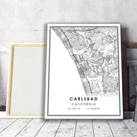 
              Carlsbad, California Modern Map Print 
            